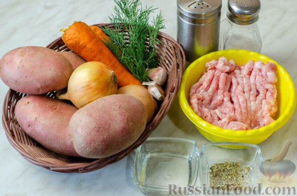 Картофельный суп-пюре с фрикадельками