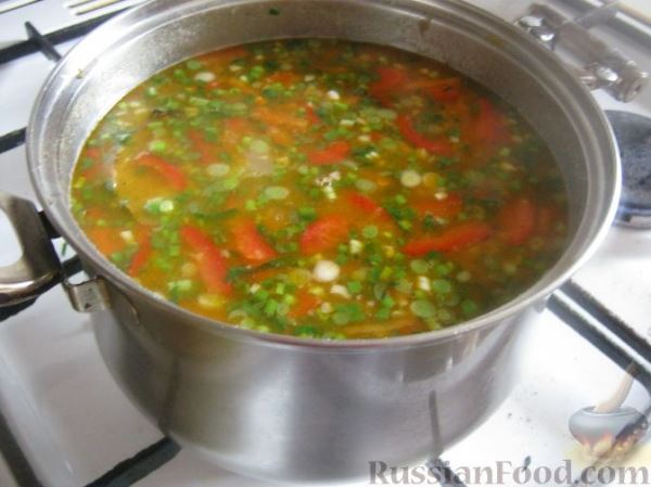 Суп из чечевицы с томатом